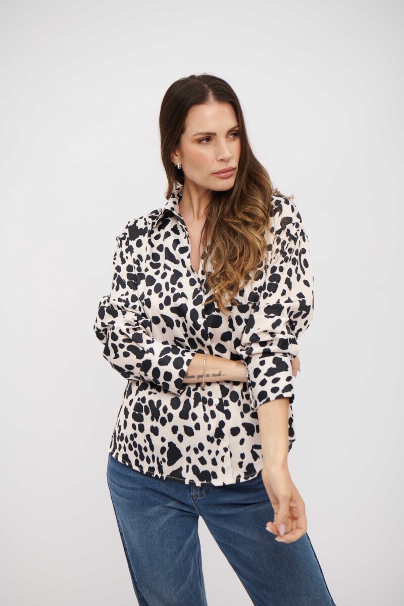 CAMISA AMPARO BLANCO Y NEGRO