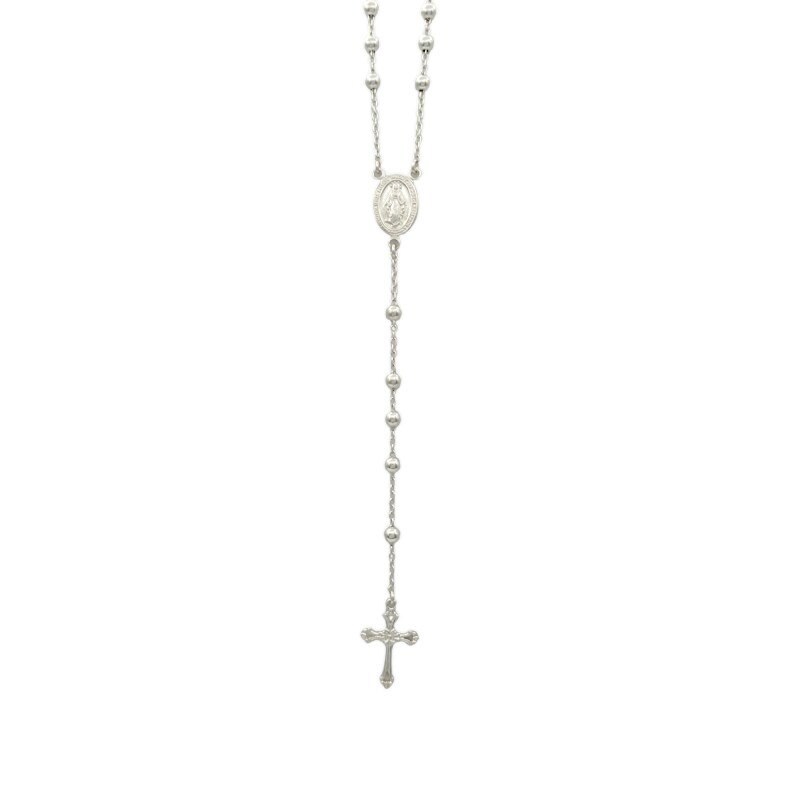 Rosario Virgen Milagrosa - Plata 925 - Sin Piedra - RO3008 Sinpiedra