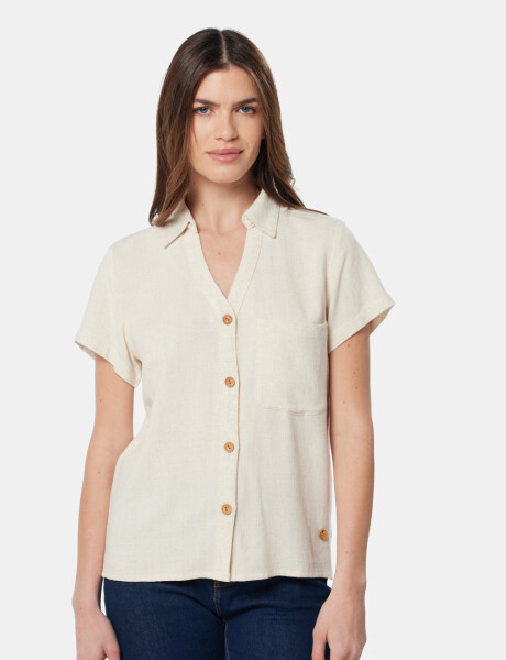 CAMISA DE LINO Beige