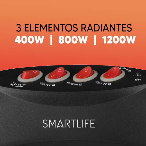 Estufa Halógena Smartlife Sl-hh120 ESTUFA HALOGENA SMARTLIFE SL-HH120 AP