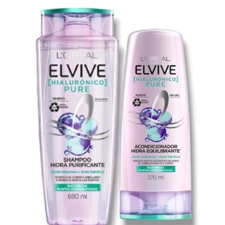 Pack L´oréal Elvive hialurónico pure shampoo 680ml +aco 370 ml Pack L´oréal Elvive hialurónico pure shampoo 680ml +aco 370 ml