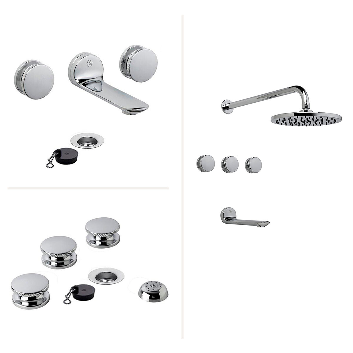 Juego De Griferia Incluye Lavatorio Ducha Y Bidet 