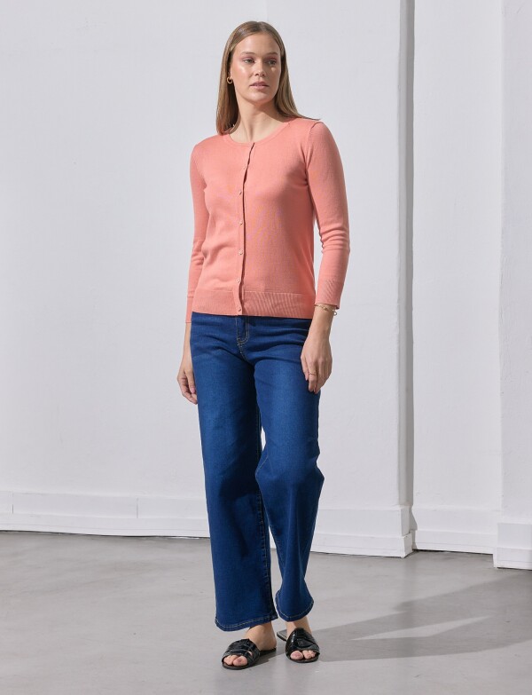 Cardigan Basico CORAL