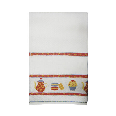 Repasador Jacquard para Bordar Dohler 45 cm x 70 cm 5391776 TETERA BCO