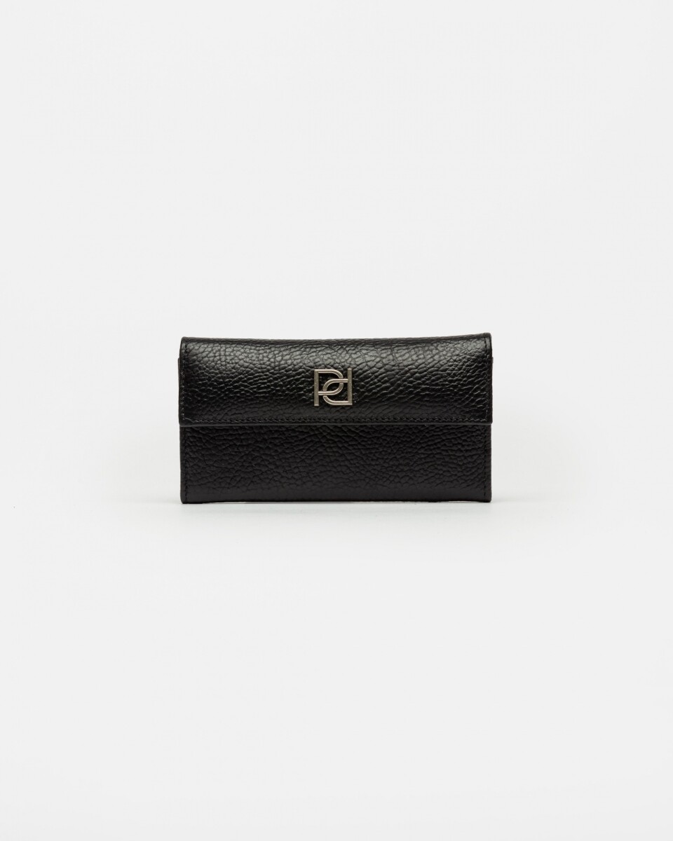 Fichero Ginger En Cuero Graneado - Negro 