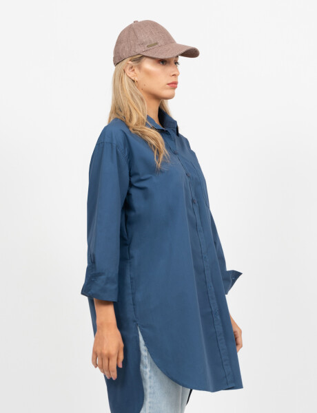 Vestido camisero azul