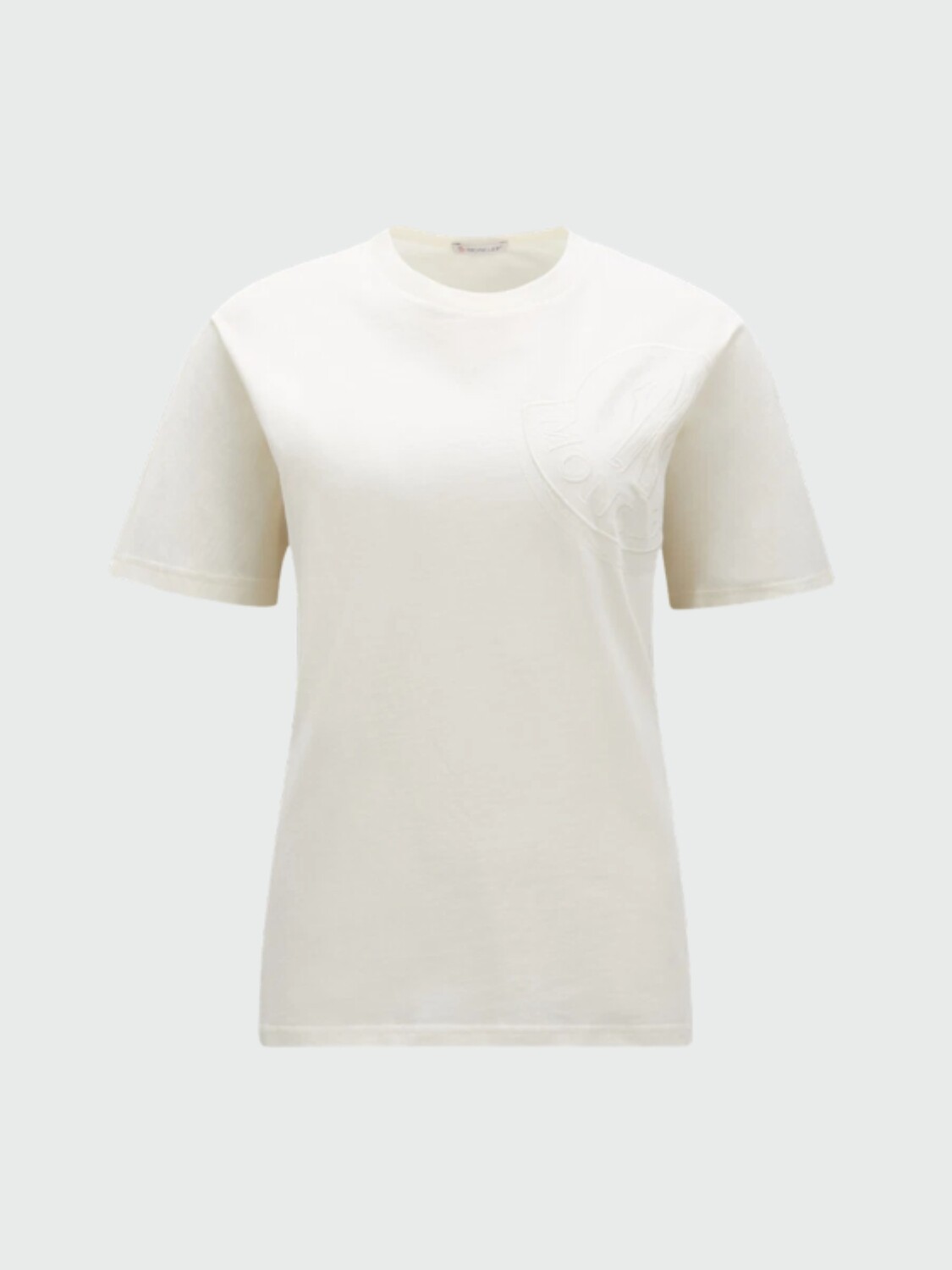 Moncler -Remera de algodón con logo Blanco