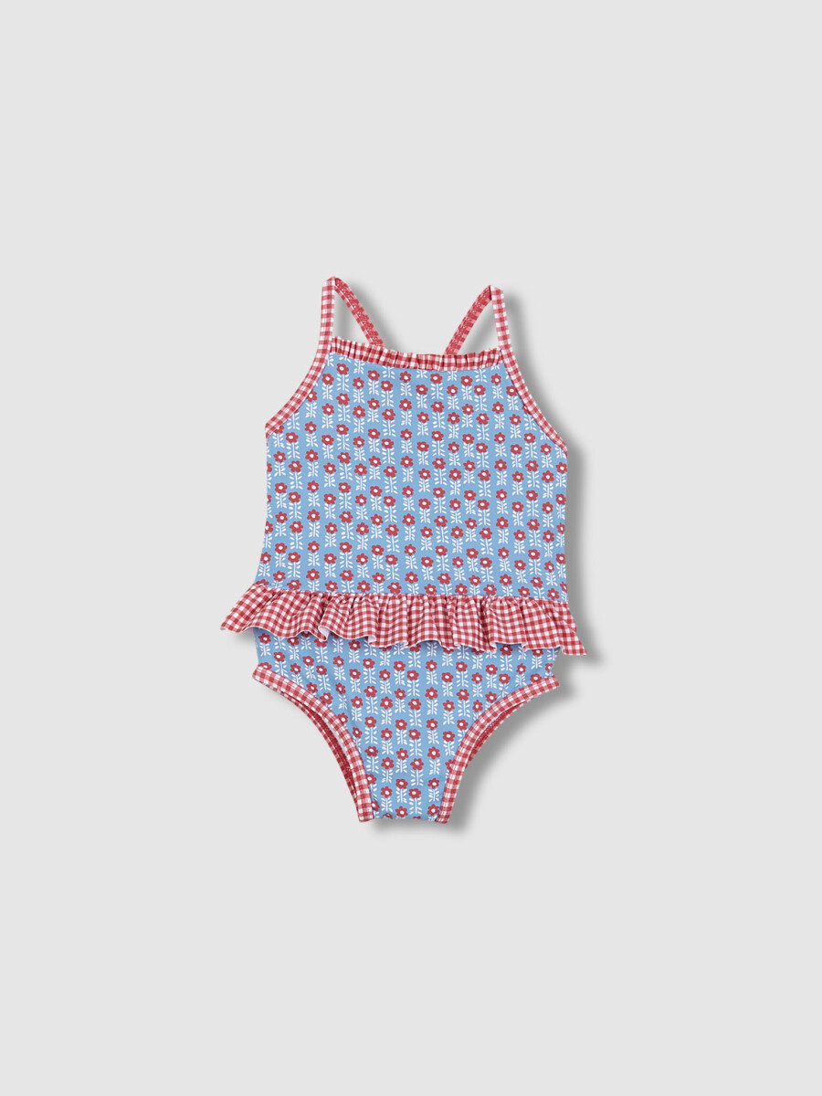 Traje De Baño Con Dos Estampados Piedra
