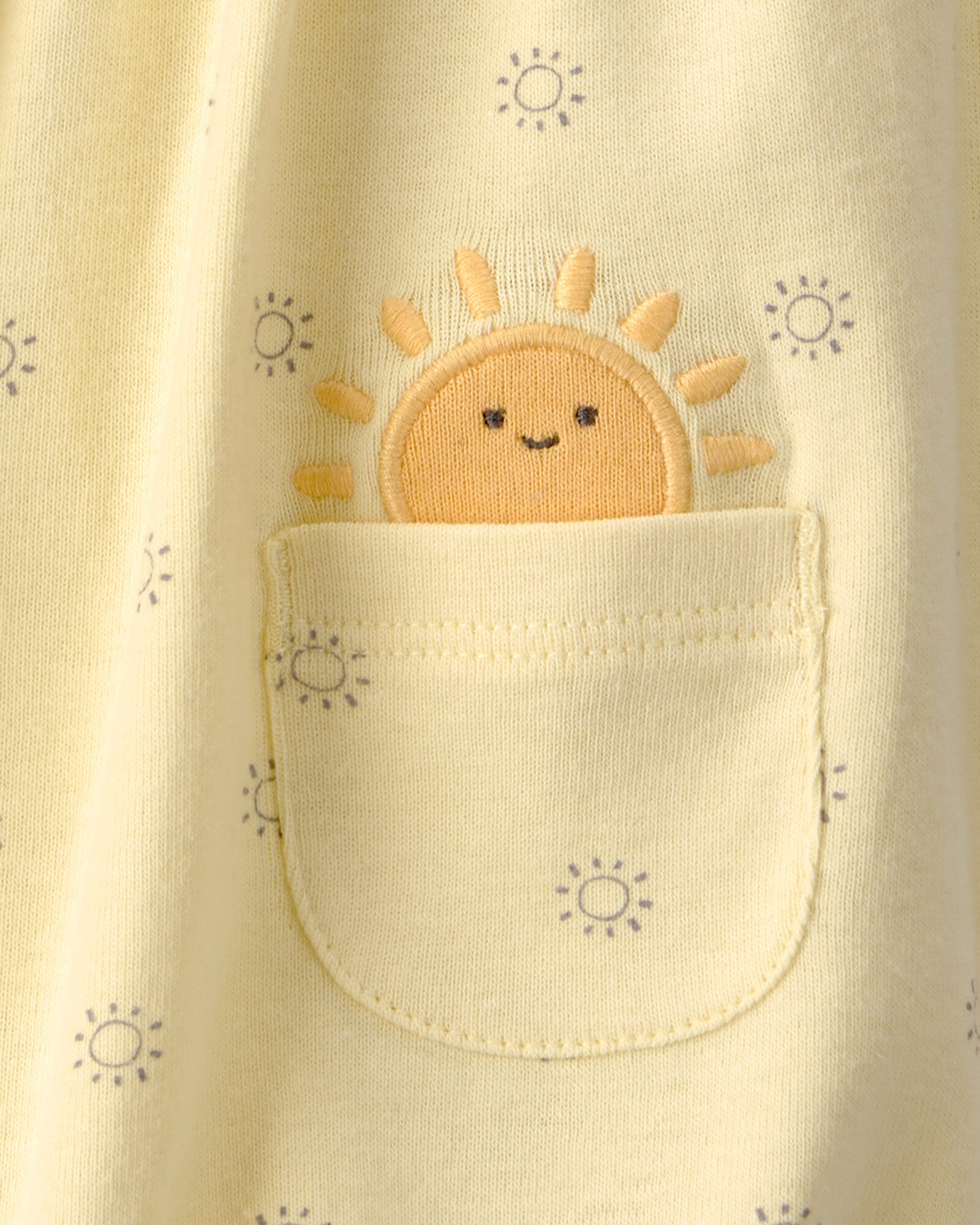Monito bombachudo de algodón, amarillo, diseño soles Sin color