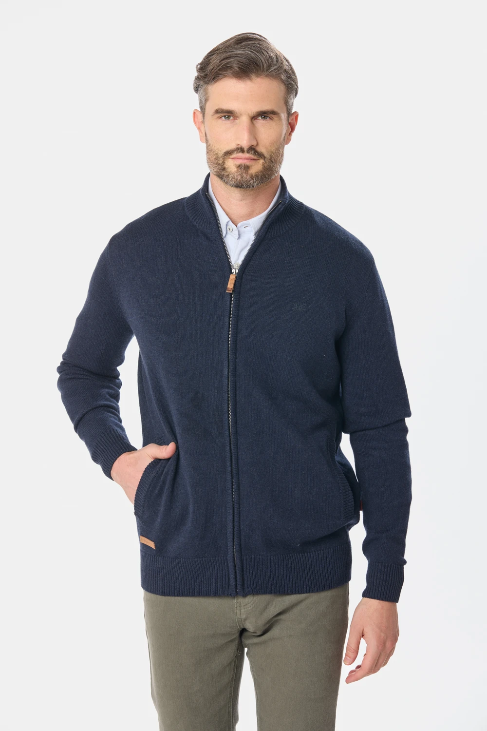 CAMPERA LANA TEJIDA Azul