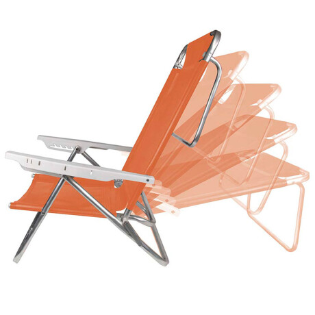 Silla Reposera Mor Summer Aluminio 6 Posiciones Naranja