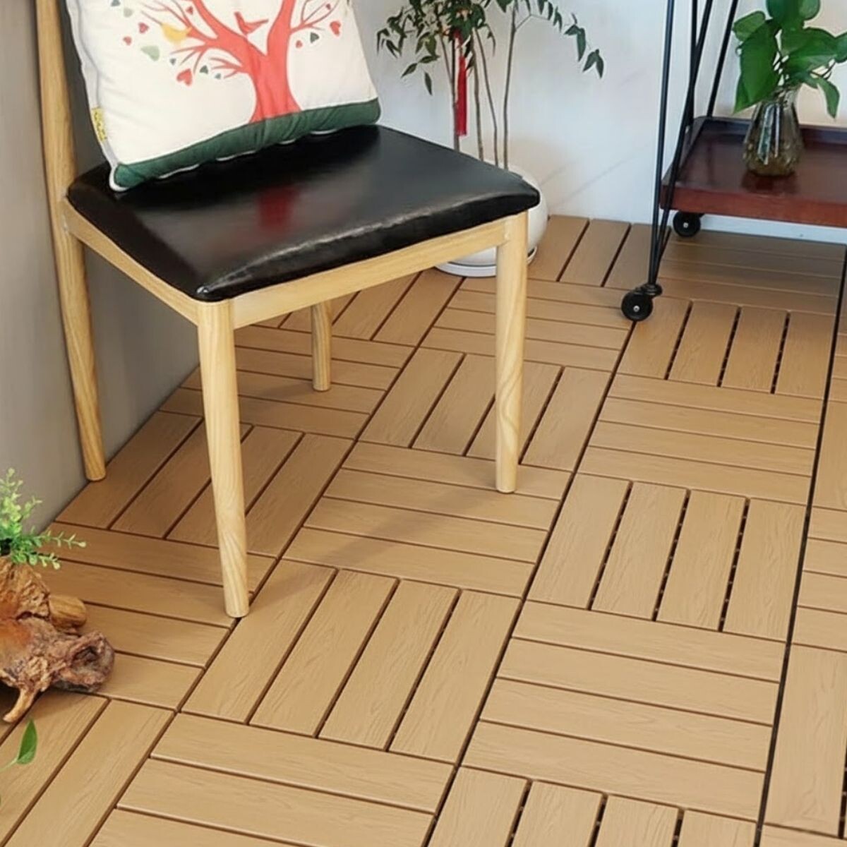 Piso deck encastrable - MARRON CLARO 