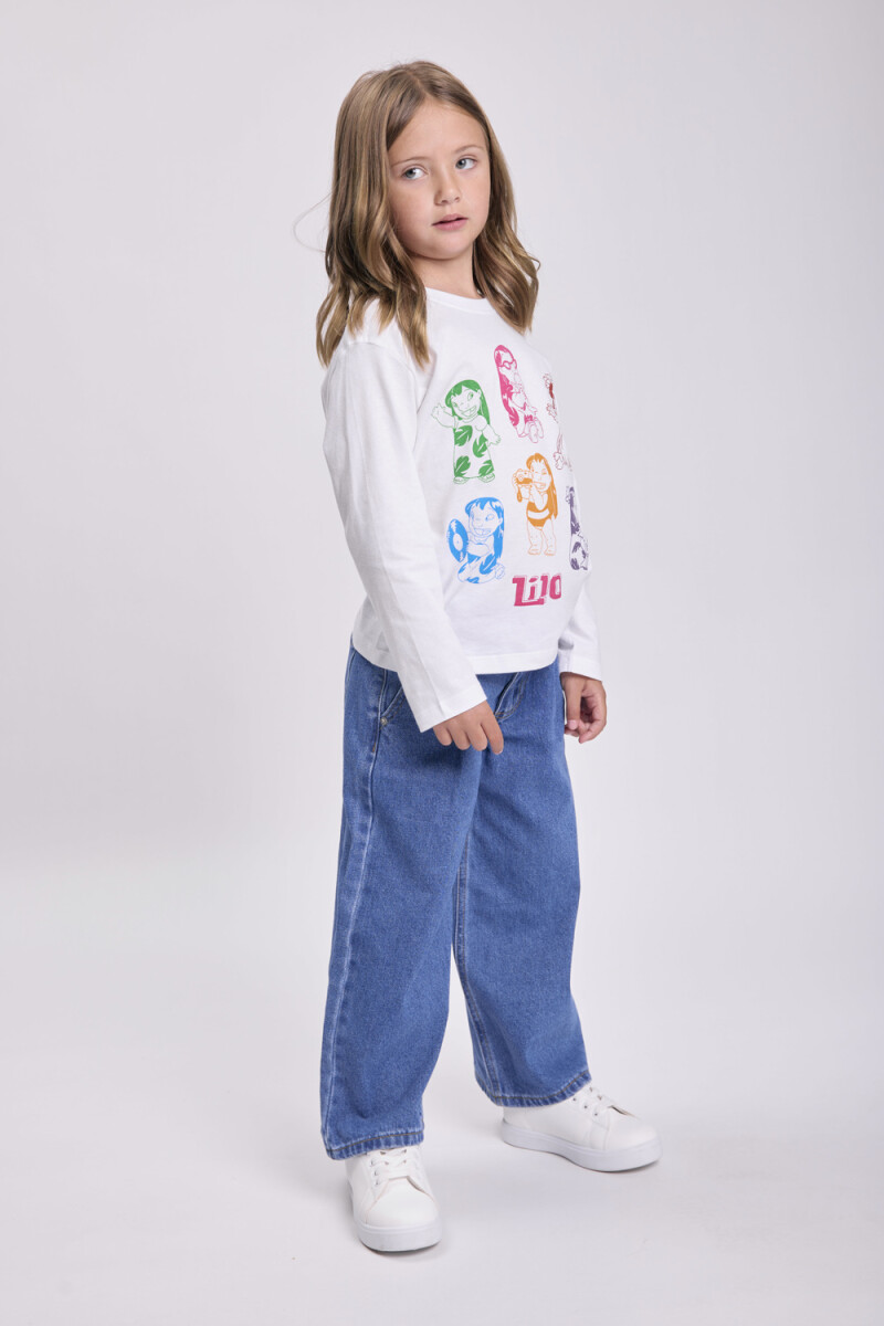Remera estampa Lilo Blanco