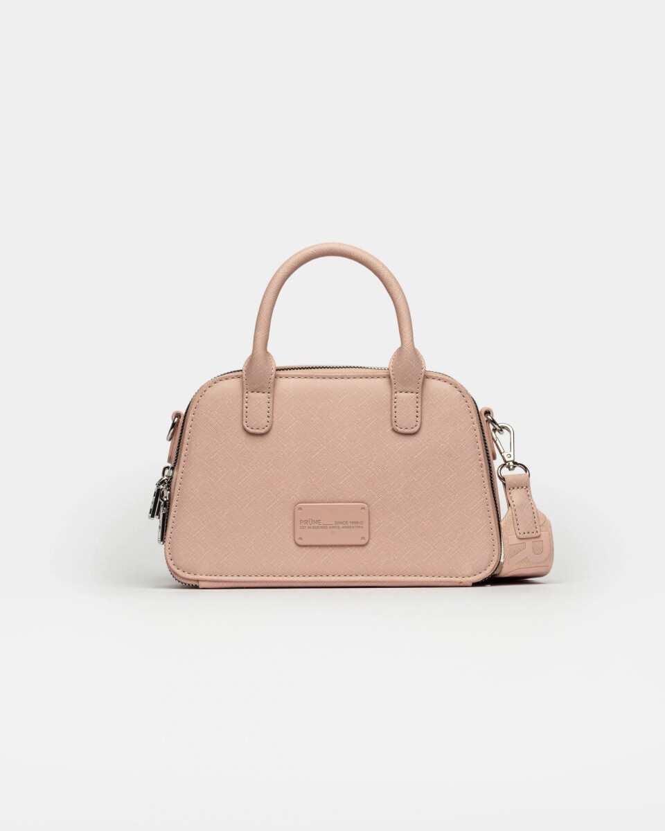 Cartera de mano New Penny en efecto cuero saffiano - Rosa 