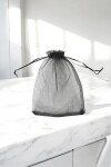 Bolsa organza 19x29 cm. NEGRO