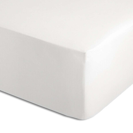 Sábana Ajustable 2 Plazas 130 Hilos Dohler 100% Algodón Blanco