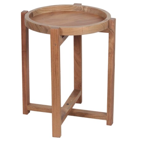 MESA AUXILIAR MADERA MARRON BANDEJA CASTAÑO