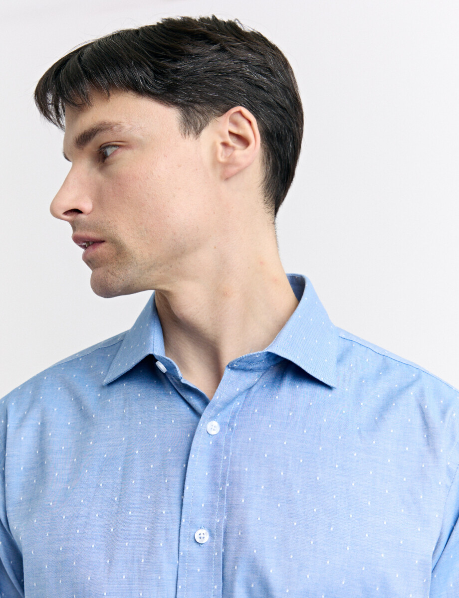 012677 CAMISA HARRINGTON LABEL Azul