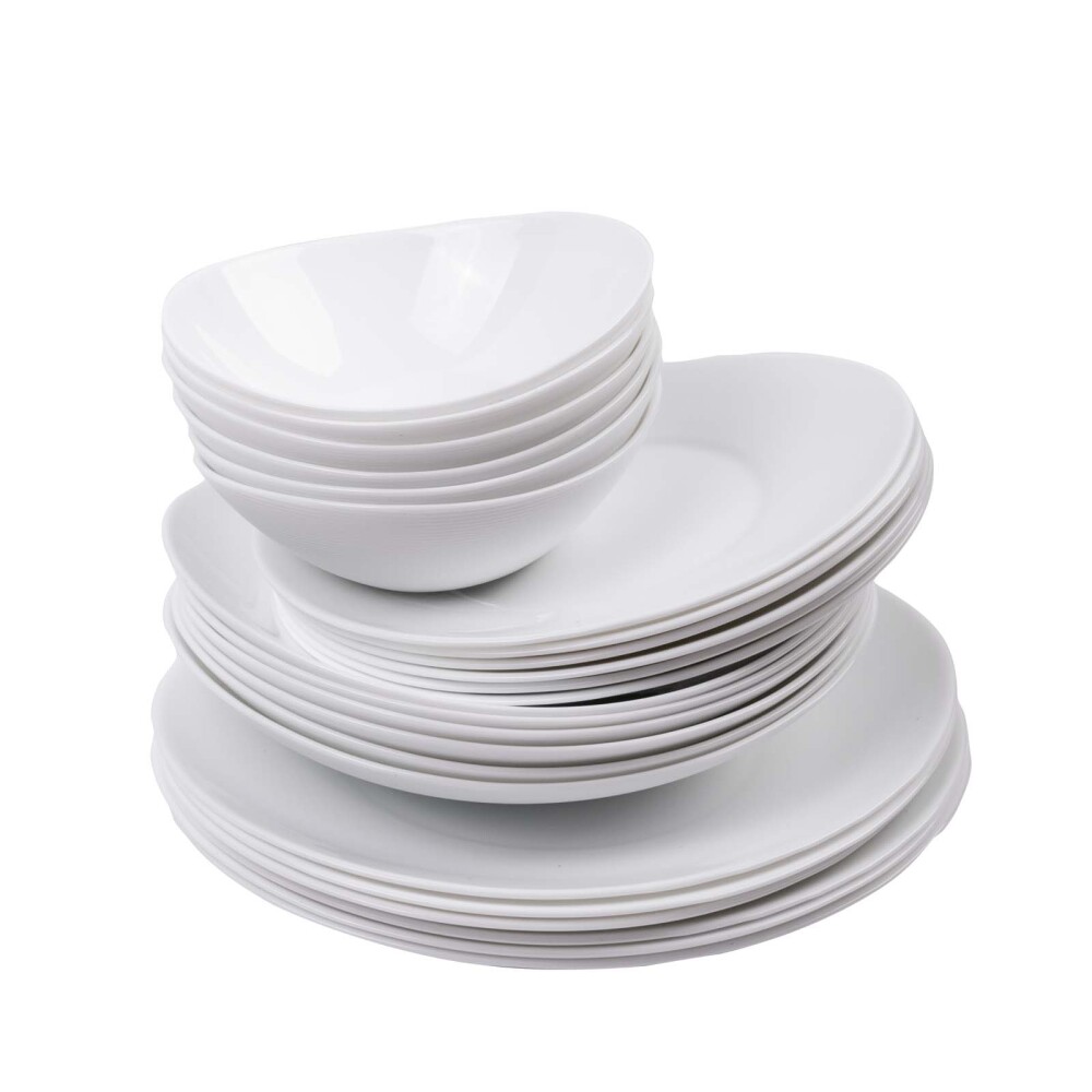SET VAJILLA 24PCS BLANCO CERÁMICA LCP24T-W