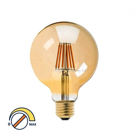 Lampara Led Filamento Vintage Globo ámbar 8W Dimerizable Lampara Led Filamento Vintage Globo ámbar 8W Dimerizable