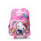 Mochila Hello Kitty 16" Con Carro Rosado - Fucsia