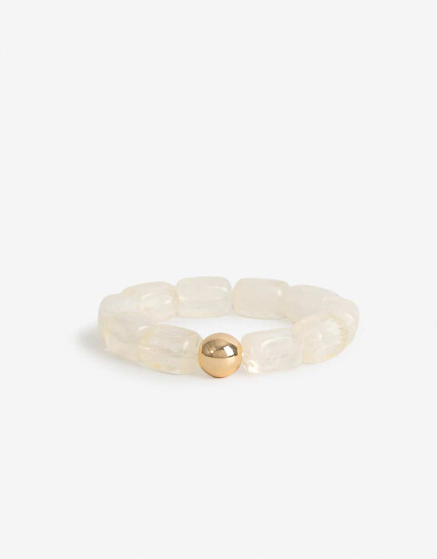 Pulseras Elásticas Acrilico Pulsera Elástica Resina - Dorado