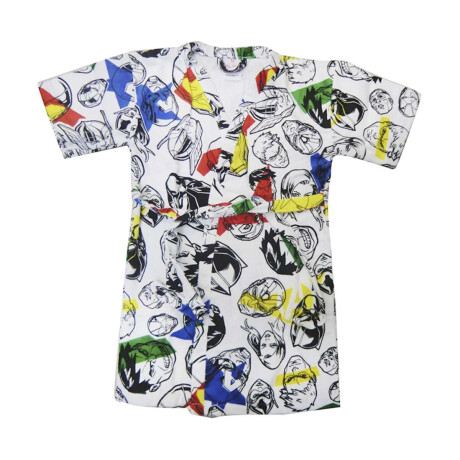 Bata de Baño Infantil Velour Talle P al G Avenger Blancos