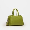 Cartera de mano The Club en cuero graneado Moss Niquel