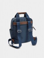 Mochila De Nylon Con Colgante azul-marino