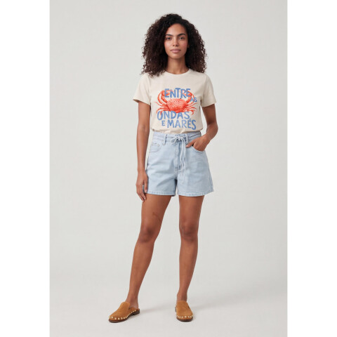 SHORTS JEANS FEM AZUL CLARO