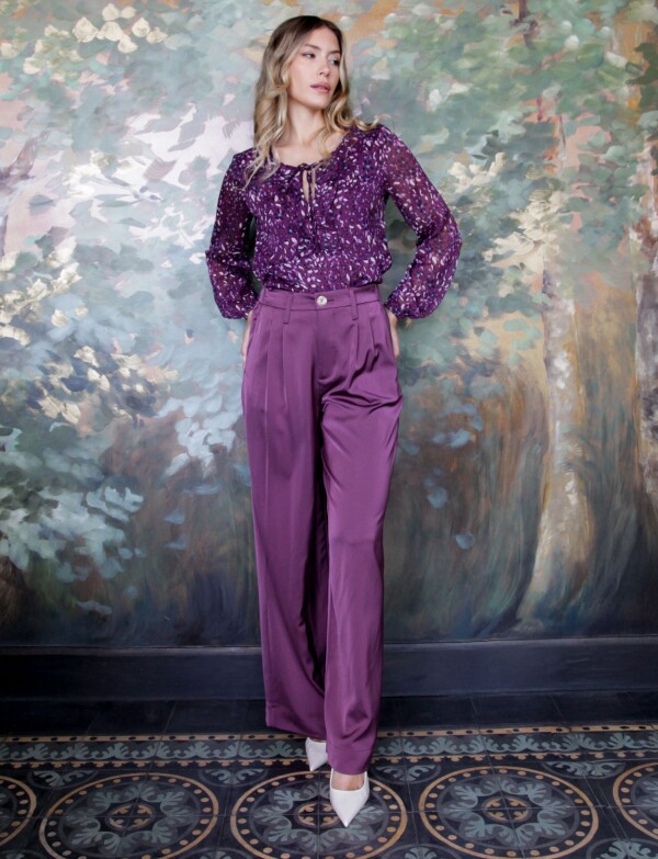 Pantalon Saten Wide VIOLETA