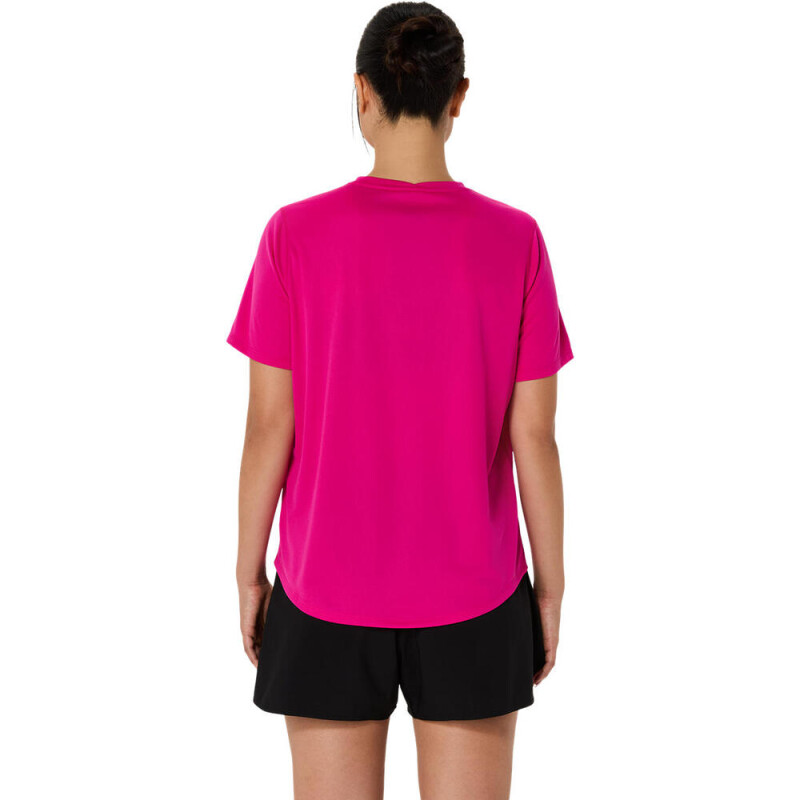 Polo Running Asics Silver SS Top Mujer Pink Rave