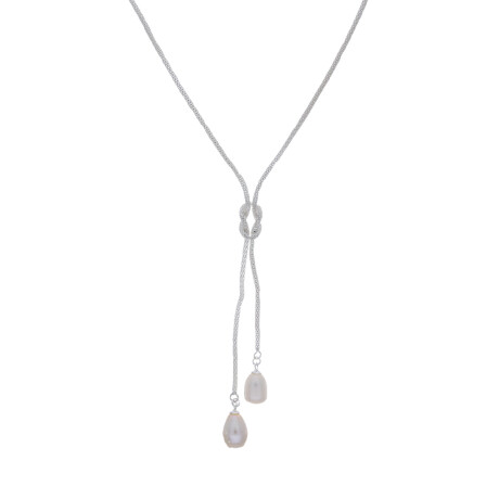 Corbatero de plata 925 con perlas de río. Corbatero de plata 925 con perlas de río.