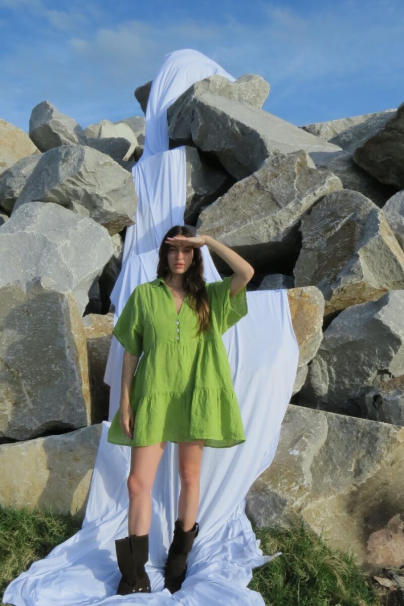 Vestido Castello Verde Pistacho
