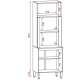 Mueble Duplo AMETISTA para Microondas y Horno 4 Puertas Color Nogueira Off White Mueble Duplo AMETISTA para Microondas y Horno 4 Puertas Color Nogueira Off White