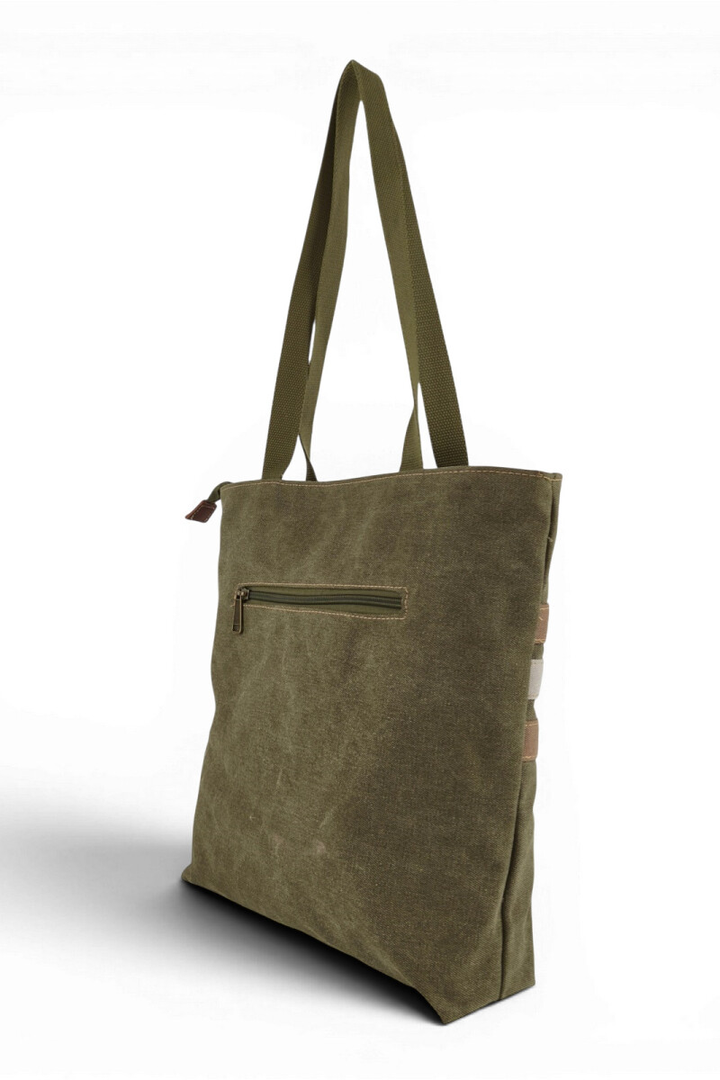 Bolso Tote de Lona Casual Verde