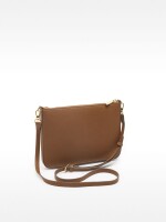 Bolso Bandolera Con Bolsillo Exterior camel