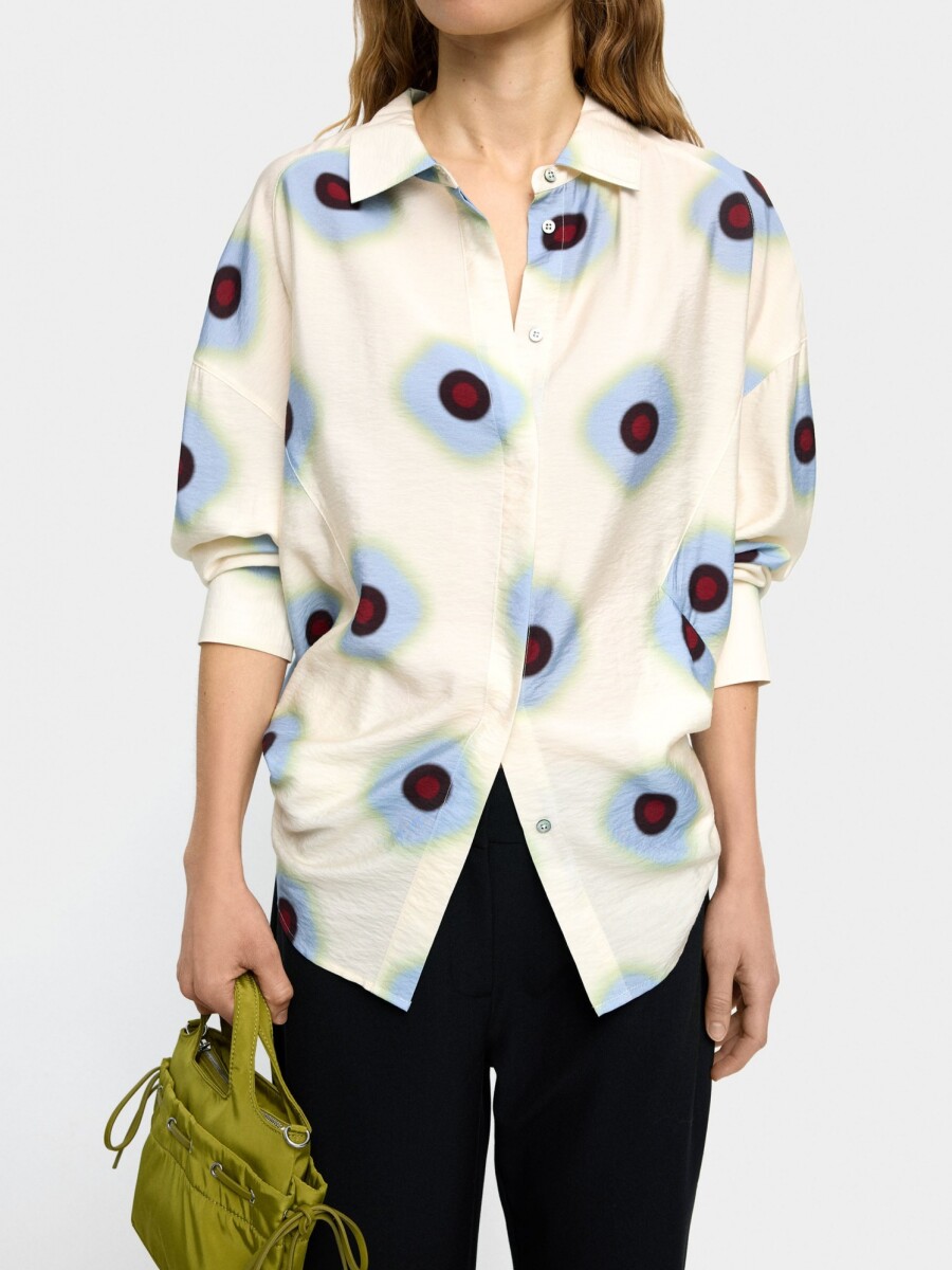Camisa Estampado De Círculos multicolor