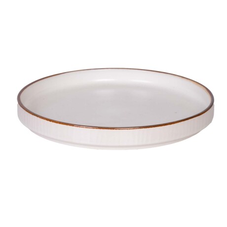 PLATO CERAMICA BLANCO CRINKLE