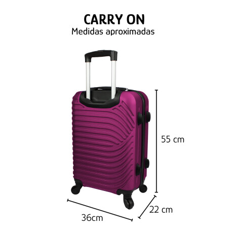 Valija CarryOn Rígida con 4 Ruedas 360° Candado Incorporado Violeta