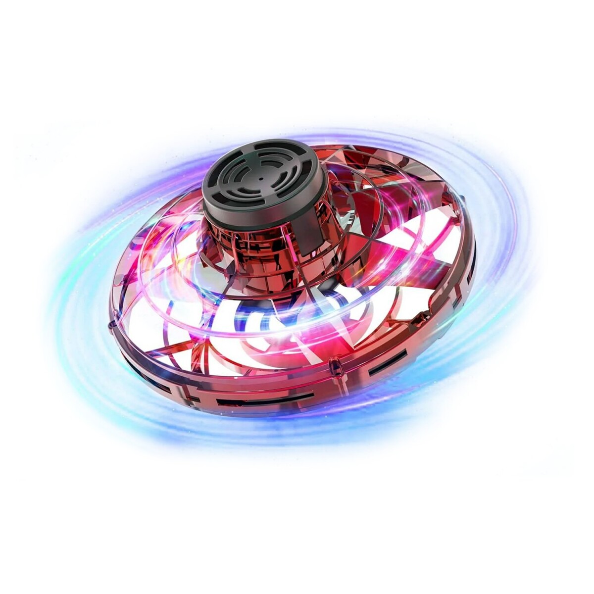Juguete Giratorio Volador Bola Spinner Drone Bateria Luces - Variante Color Rojo 