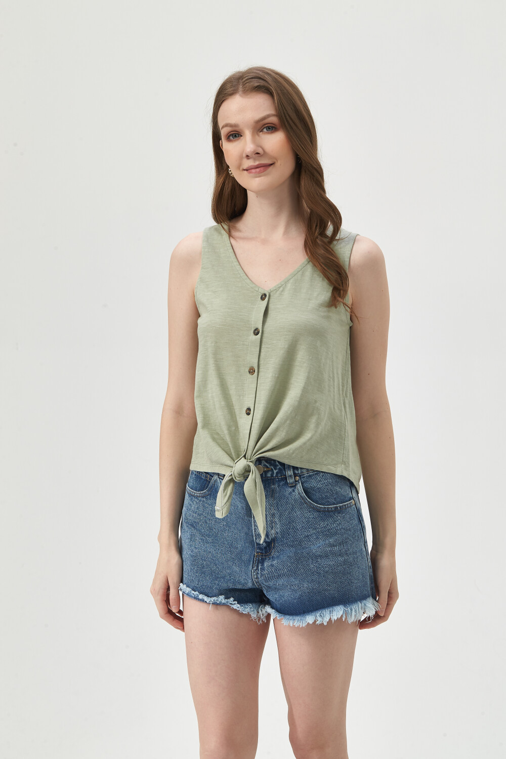 Musculosa Toledo Verde Azulado