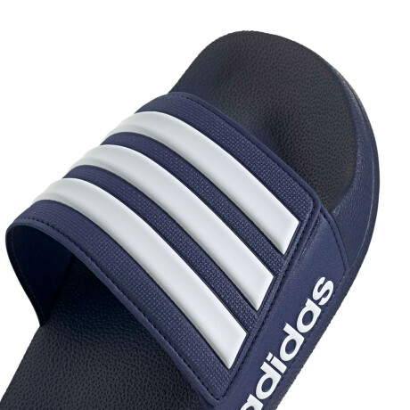 Sandalias Unisex Adidas Adilette Shower Velcro Azul - Blanco