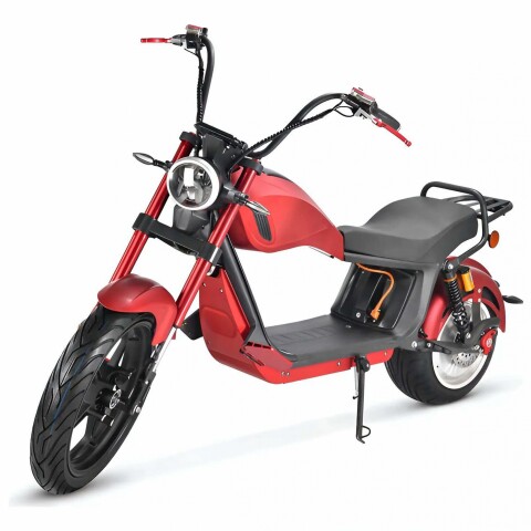 Moto Electrica Gogreen Bobber 2000W 20Ah Aluminio 55 Km/h Color Rojo