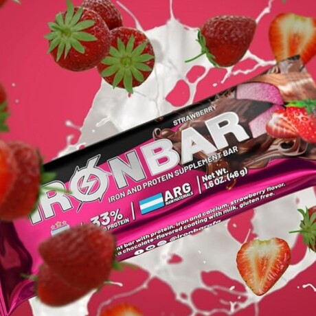 Barra Proteica Sin TACC Iron Bar Gentech Frutilla