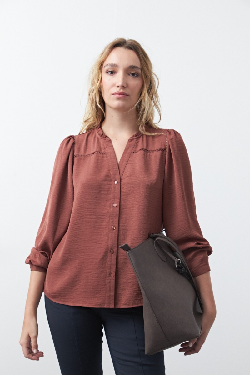 CAMISA AILANI Ladrillo