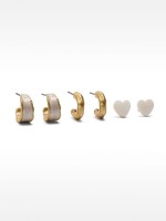 Set De Pendientes Con Conchas blanco