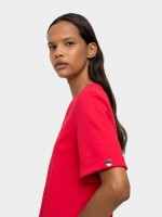 Camiseta Con Dobladillo rojo