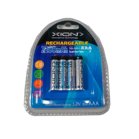 Pilas Recargables AAA XION XI-PI32 1200 mAh Pilas Recargables AAA XION XI-PI32 1200 mAh
