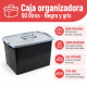 Caja organizadora 50 lts NEGRO Y GRIS
